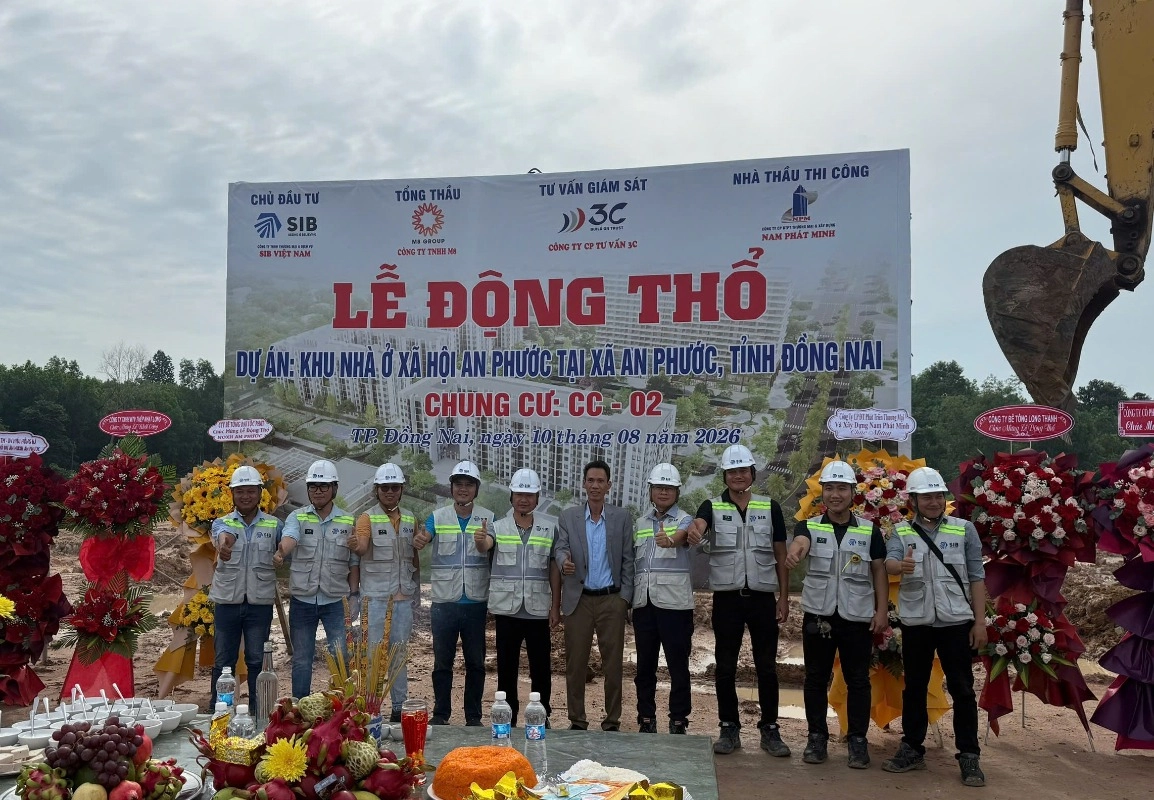 10/08/2026: Lễ Động Thổ Block CC-02 Dự Án NOXH An Phước – Dấu Mốc Quan Trọng Trong Phát Triển Nhà Ở Xã Hội